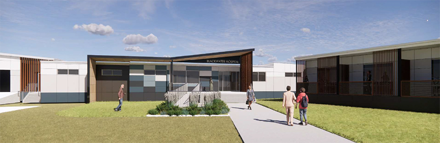 Artists render of the new Blackwater Hospital entrance